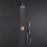 Inbouw regendoucheset Rea Lungo Gold Brush  + BOX