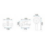 Vanová baterie REA MAYSON - zlatá