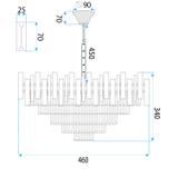 Hängelampe Cristal G050-CP 50CM GOLD