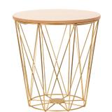 Druciany stolik kawowy Twins Gold Rozmiar M