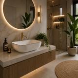 Lavoar pentru blat Rea Belinda Auriu Gold Edge
