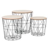 Druciany stolik kawowy Twins Rozmiar L