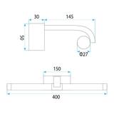 Kupaonska zidna LED lampa APP1887-1W 40cm BLACK