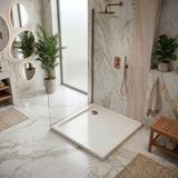 Dušas paliktnis Rea Belmond White 80x80 Brush Copper
