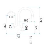 Konyhai csaptelep Rea Eco Fresh Brush Copper