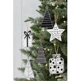 ZESTAW NA CHOINKĘ 12 SZTUK DREWNIANE CHOINKI KL-21X16