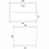 Waschtischunterschrank Rea Mono 60cm White