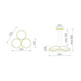 Lampe LED APP794-CP Flat Gold