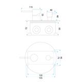 Shower system Rea Foster Brush Gold + BOX