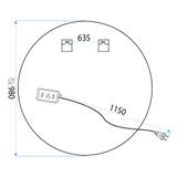 LED Tükör 100cm BAS