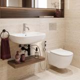 Washbasin faucet with bidetta Rea Lungo Chrome