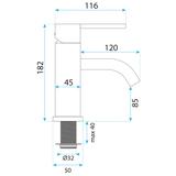 Bathroom faucet Rea Foster Brush Gold Low