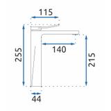 Βρύση νιπτήρα REA SOUL Gold High