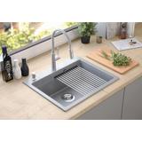 Granite sink KURT 110 WORKSTATION Grey Metallic