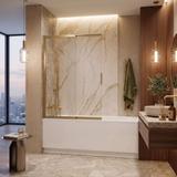 Paravento vasca scorrevole REA Dario Brush Gold 120