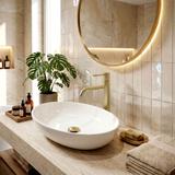 Robinet de lavabo Rea Lungo Diamond Brush Gold High