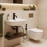 Washbasin faucet with bidetta Rea Lungo Black