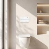 Unterputz-WC-Gestell Set Slim 024N mit T White Glass Drückerplatte