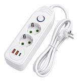 Listwa zasilająca Przedłużacz 2 gniazda + 2x USB-A + USB-C JNH023-2B Biały