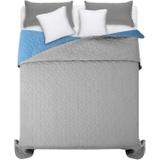 Narzuta dwustronna pikowana Diamante L.Grey / Blue