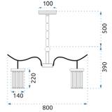 Hängelampe Kristall APP769-9CP