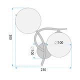 Wandlampe LED G132-2W Gold