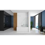 Badewanneaufsatz Rea Lagos Fix 80 Chrome