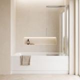 Paravento vasca scorrevole REA Dario Chrome 120