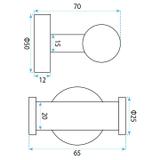 Crochadóir dúbailte 6612 Modern Brush Nickel