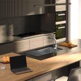 Évier en acier ANTHONY 80 BRUSH NICKEL