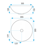 Vasque à poser Stella White gold edge