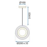 Kristall-Hängelampe G119-1CP GOLD