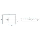 Brodzik prysznicowy kamienny Rea Stone 80 x 100