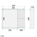 Set mobilier de baie cu lavoar Gama T25023 KJM 60CM