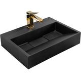 Умывальник конгломератный на столешницу GOYA Black Mat 50CM