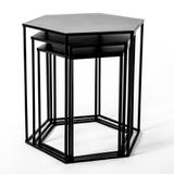 Komplet 3 stolików metalowych SG1710-07