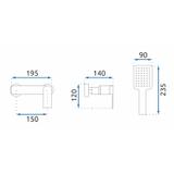 Bateria prysznicowa ze słuchawką REA STORM Czarna