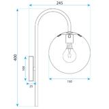 Wandlampe G090-1W BLACK