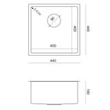 Stainless steel sink ANTHONY 50 BRUSH NICKEL