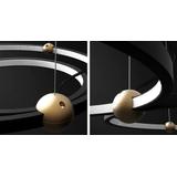Deckenlampe Black Ring led + Fernbedienung APP692-30-50