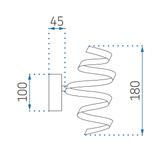 Deckenlampe LED APP1046-W BLACK MAT