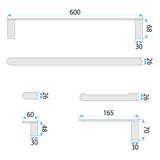 Kylpyhuonetarvikesetti Mati Brush Copper 4 osaa