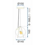 Deckenlampe APP1088-1CP GOLD WHITE