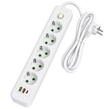 Listwa zasilająca Przedłużacz 5 gniazd + 2x USB-A + USB-C JNH022-5A Biały