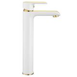 Rubinetto da lavabo Rea Bloom White Gold high