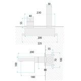 ZIDNA SLAVINA  REA Arcos Brush Nickel