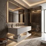 Wandwaschbecken mit Ablage Rea Apollo Gran Cloud Sky 70
