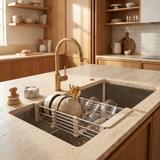 Teleskopický odkapávač na dřez REA P14487B Beige