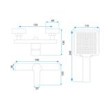 Baterie de duș REA ARGUS GOLD