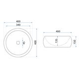 Aufsatzwaschbecken REA Luna Gold/Black